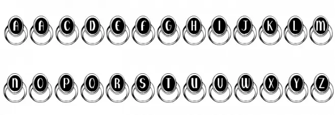 KR Mood Ring 字体 大写