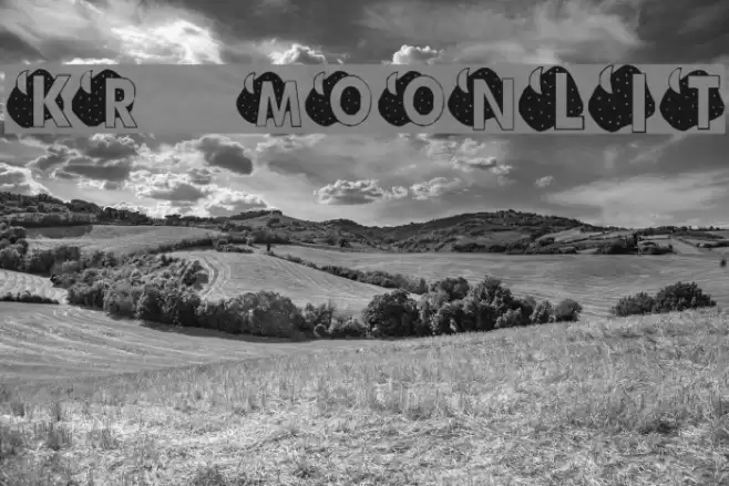 KR Moonlit Font examples