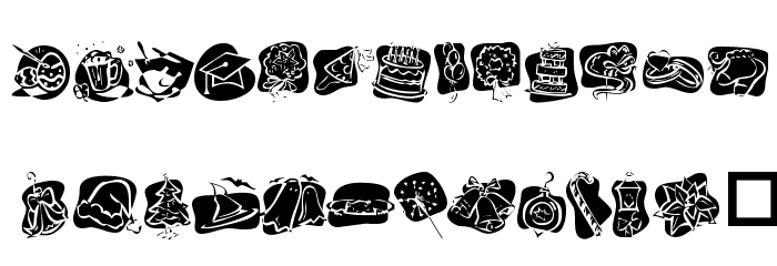 KR More Holidays Font OTHER CHARS