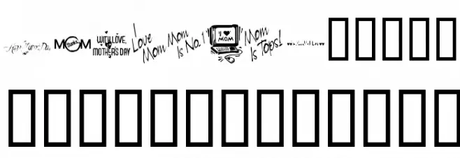 KR Mother's Day Dings Font OTHER CHARS