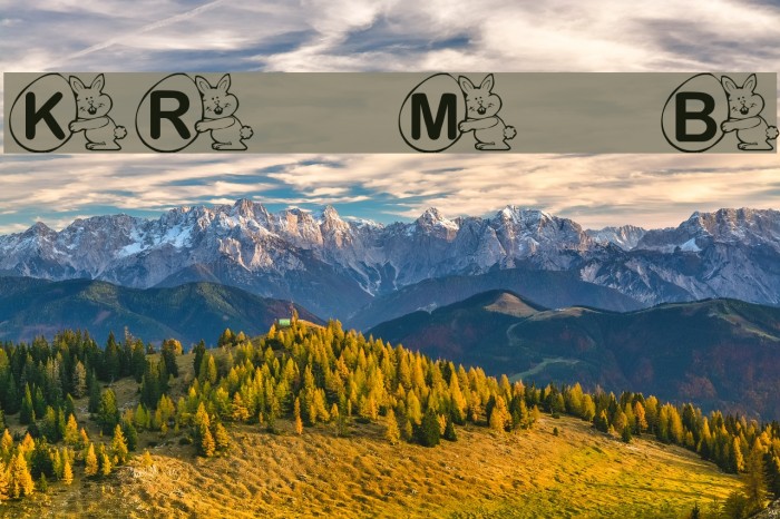 KR Mr. Bunny Font examples