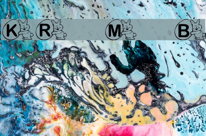 KR Mr. Bunny Font examples