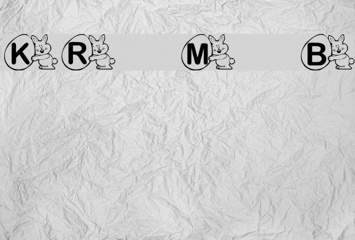 KR Mr. Bunny Font examples