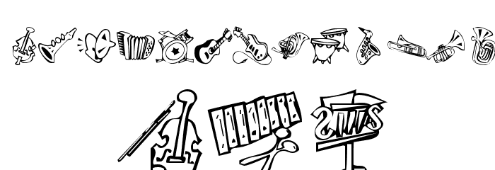KR Music Class Font LOWERCASE
