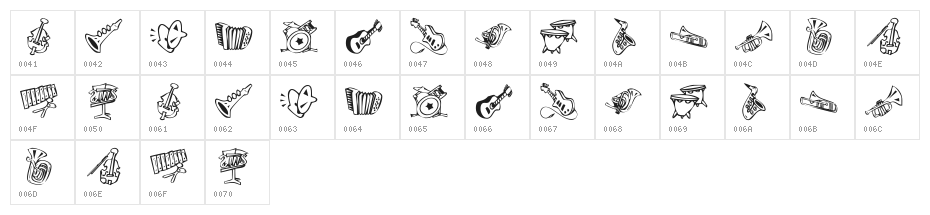 KR Music Class Character Map
