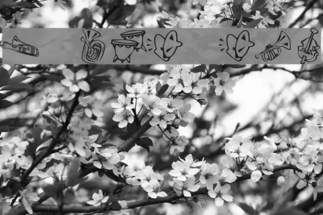 KR Music Class Font examples