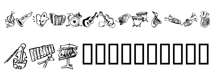 KR Music Class Font LOWERCASE