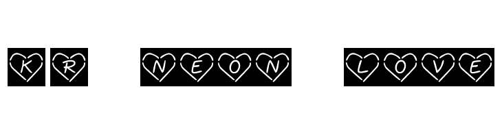 KR Neon Love  フリーフォントのダウンロード