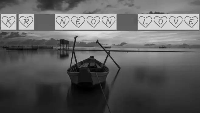 KR Neon Love Font examples