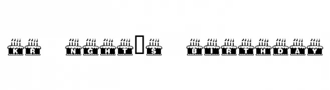 KR Nght's Birthday  Free Fonts Download