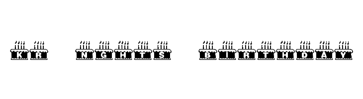 KR Nght's Birthday Font