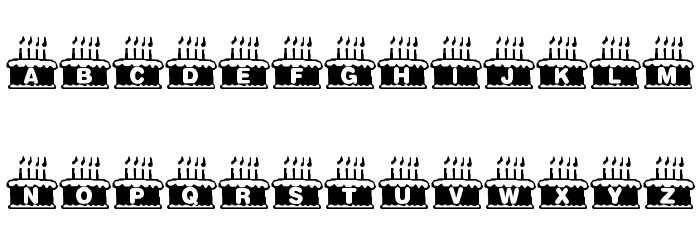KR Nght's Birthday Font LOWERCASE
