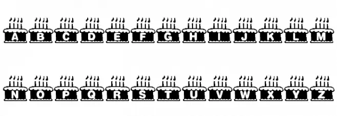 KR Nght's Birthday خط أحرف صغيرة