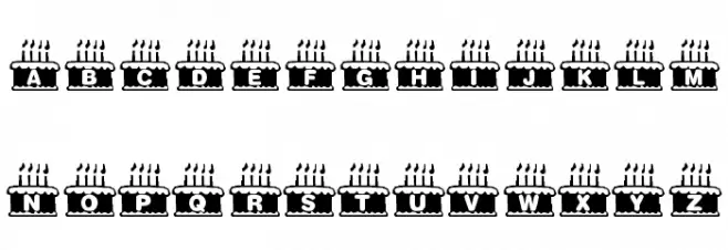 KR Nght's Birthday Schriftart Groß