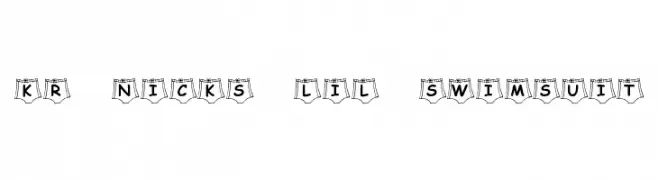 KR Nick's Lil Swimsuit  les polices de caractères gratuit tlcharger