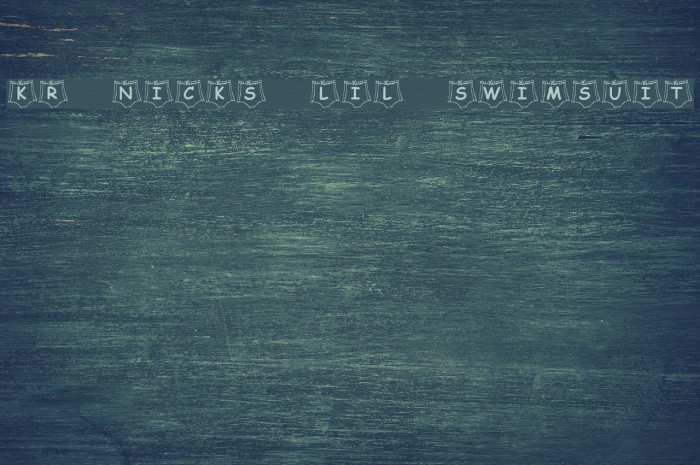 KR Nick's Lil Swimsuit Font examples