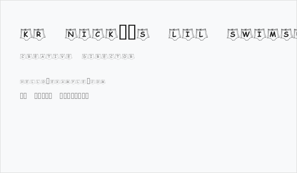 KR Nick's Lil Swimsuit Business Card