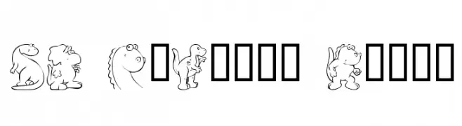 KR Nicky's Dinos  Frei Schriftart Herunterladen