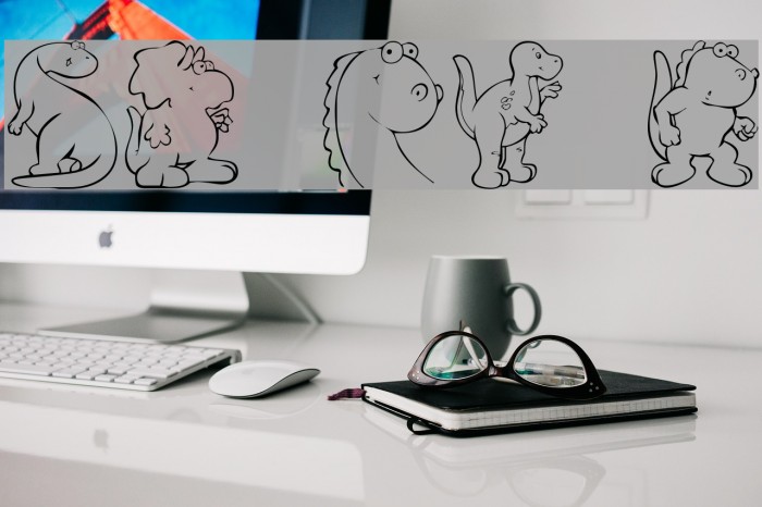 KR Nicky's Dinos Font examples