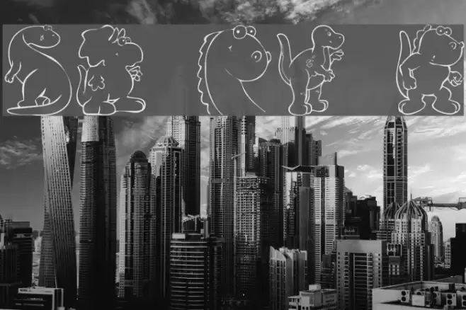 KR Nicky's Dinos Font examples