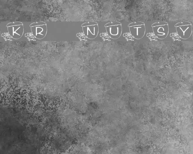 KR Nutsy! Font examples