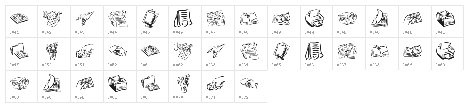 KR Office Character Map