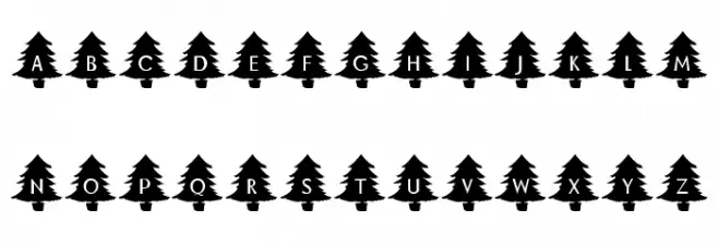 KR Oh Christmas Tree Шрифта ВЕРХНИЙ