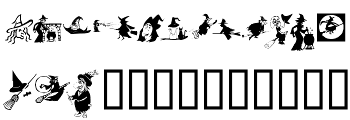 KR Oh Witchy Poo! Font OTHER CHARS