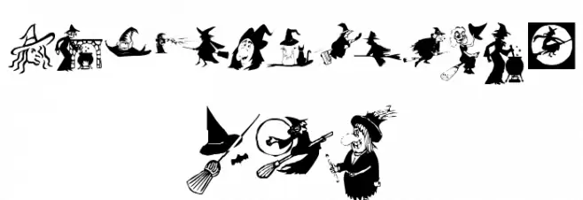 KR Oh Witchy Poo! Fuentes MAYÚSCULAS