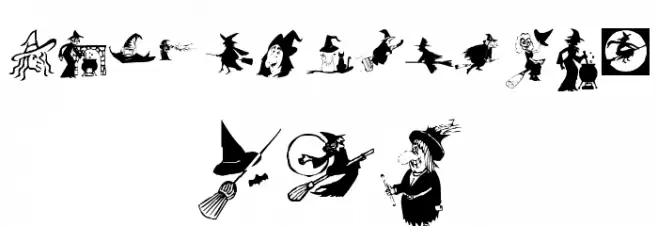 KR Oh Witchy Poo! Fuentes MINÚSCULAS
