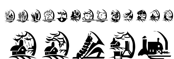 KR On The Farm Font LOWERCASE