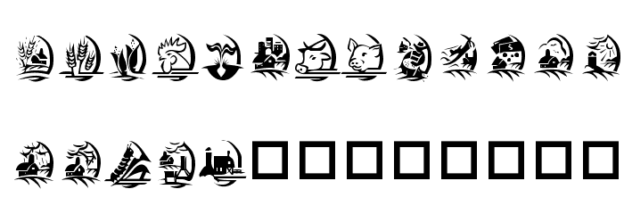 KR On The Farm Font LOWERCASE