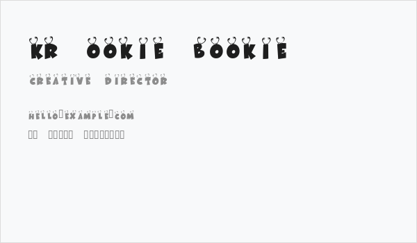 KR Ookie Bookie Business Card