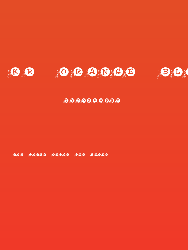 KR Orange Blossom Poster