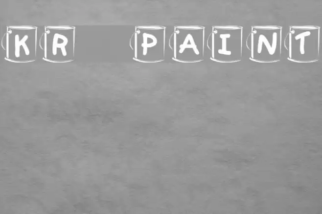 KR Paint Font examples