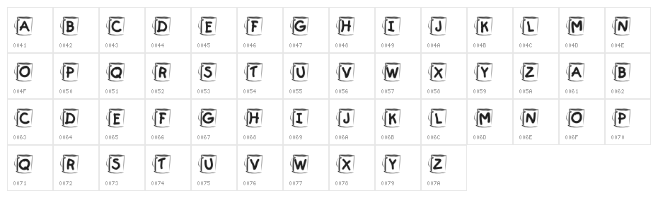 KR Paint Character Map