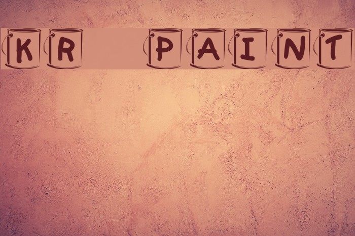 KR Paint Font examples