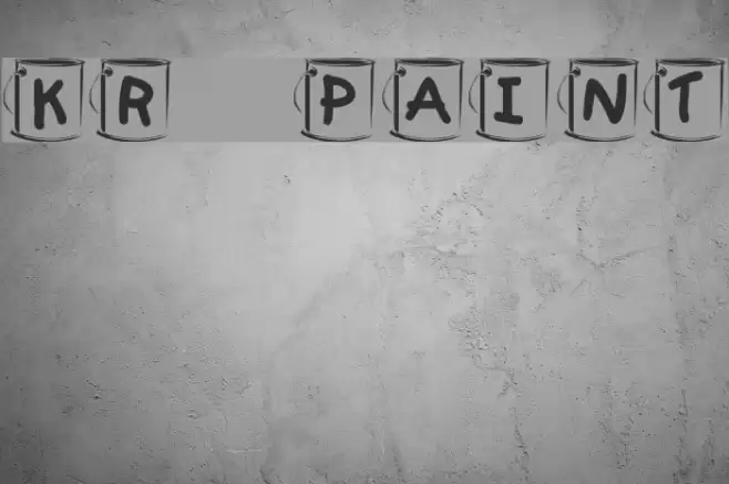 KR Paint Font examples
