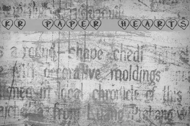 KR Paper Hearts Font examples