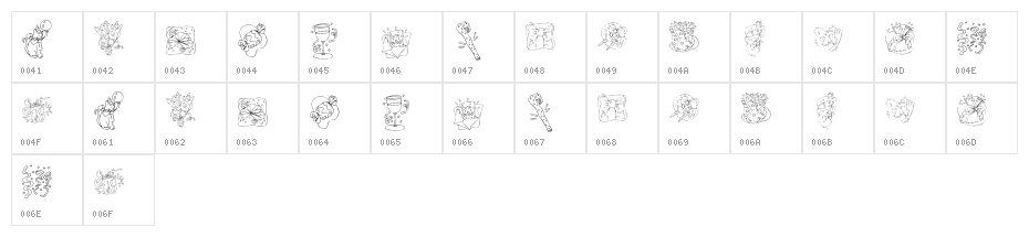 KR Party Time Dings Character Map