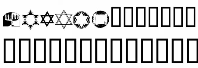 KR Passover Dings Font OTHER CHARS