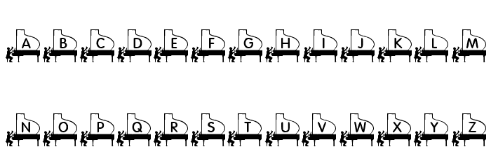 KR Piano Man Font LOWERCASE