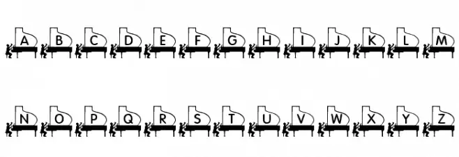 KR Piano Man 字体 小写