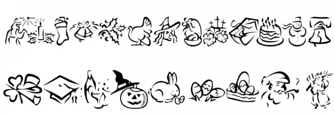 KR Pick A Holiday 2 Schriftart Groß