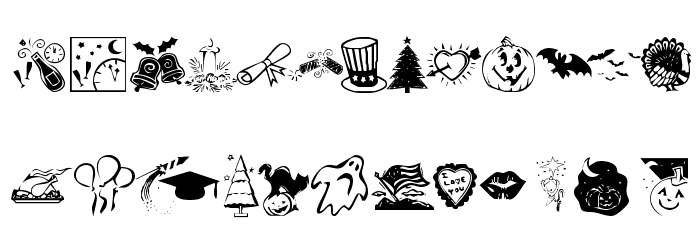 KR Pick A Holiday Font OTHER CHARS