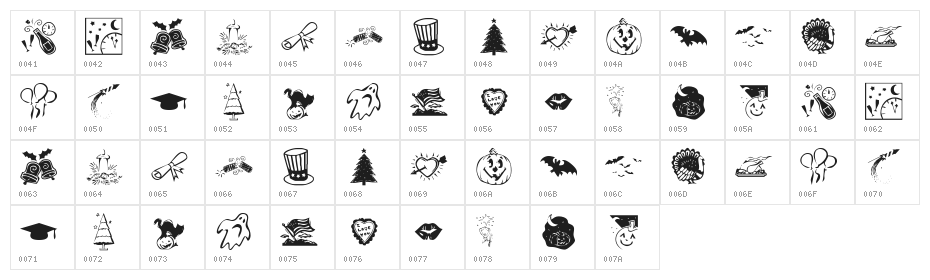 KR Pick A Holiday Character Map