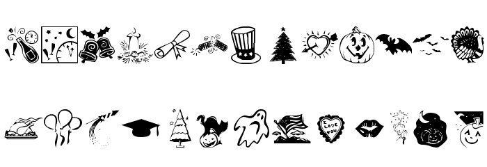 KR Pick A Holiday Font LOWERCASE