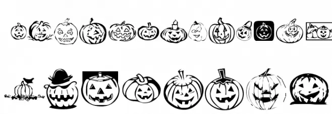 KR Pick A Pumpkin フォント 大文字