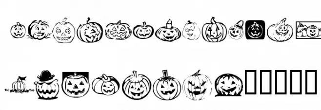 KR Pick A Pumpkin 字体 大写