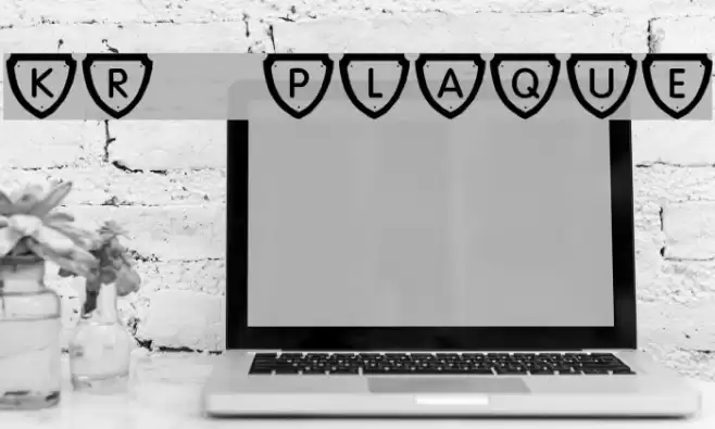 KR Plaque Font examples